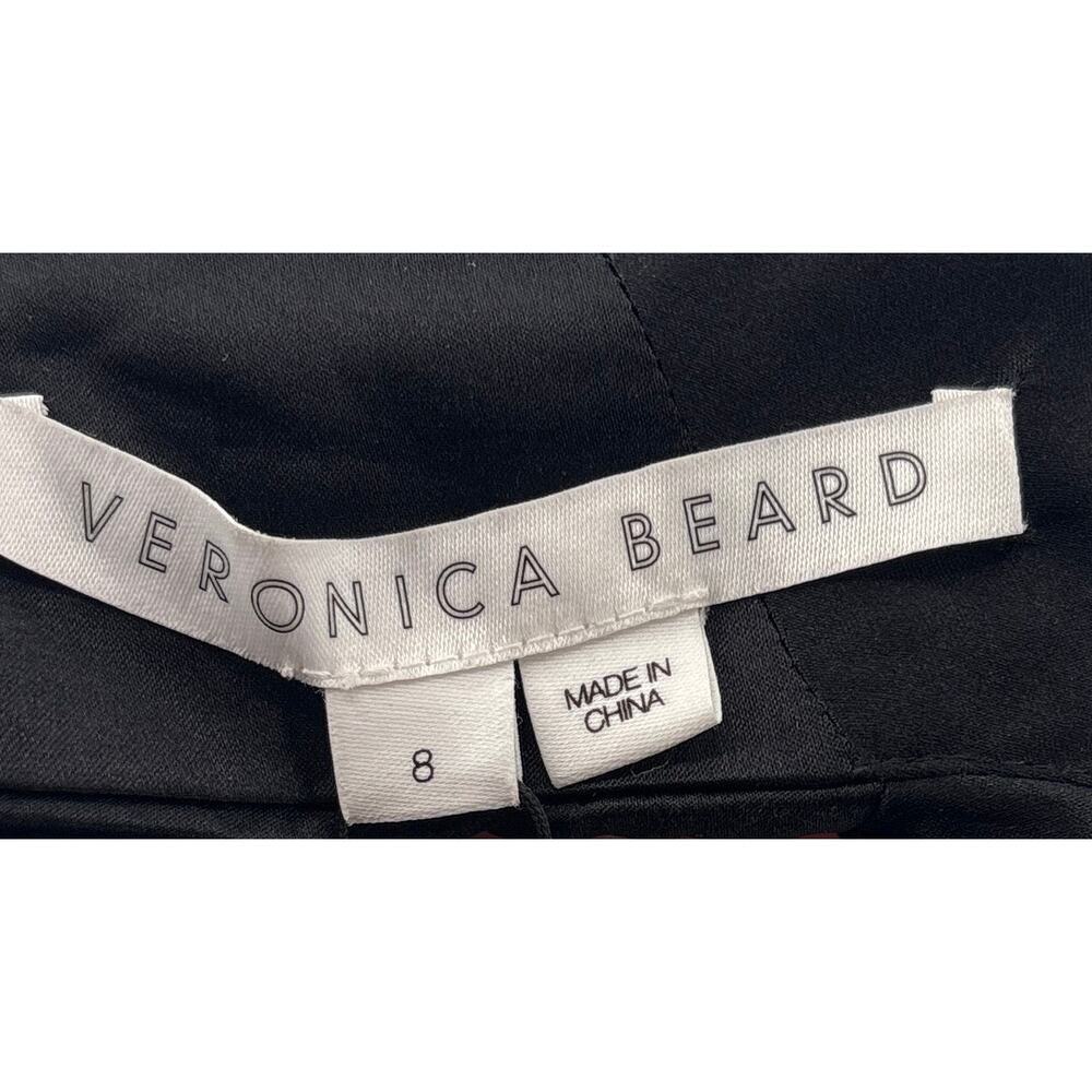 B55 Veronica Beard Alberta Silk Evening Gown Dress 8 Halter Long Wedding Guest - Picture 12 of 13